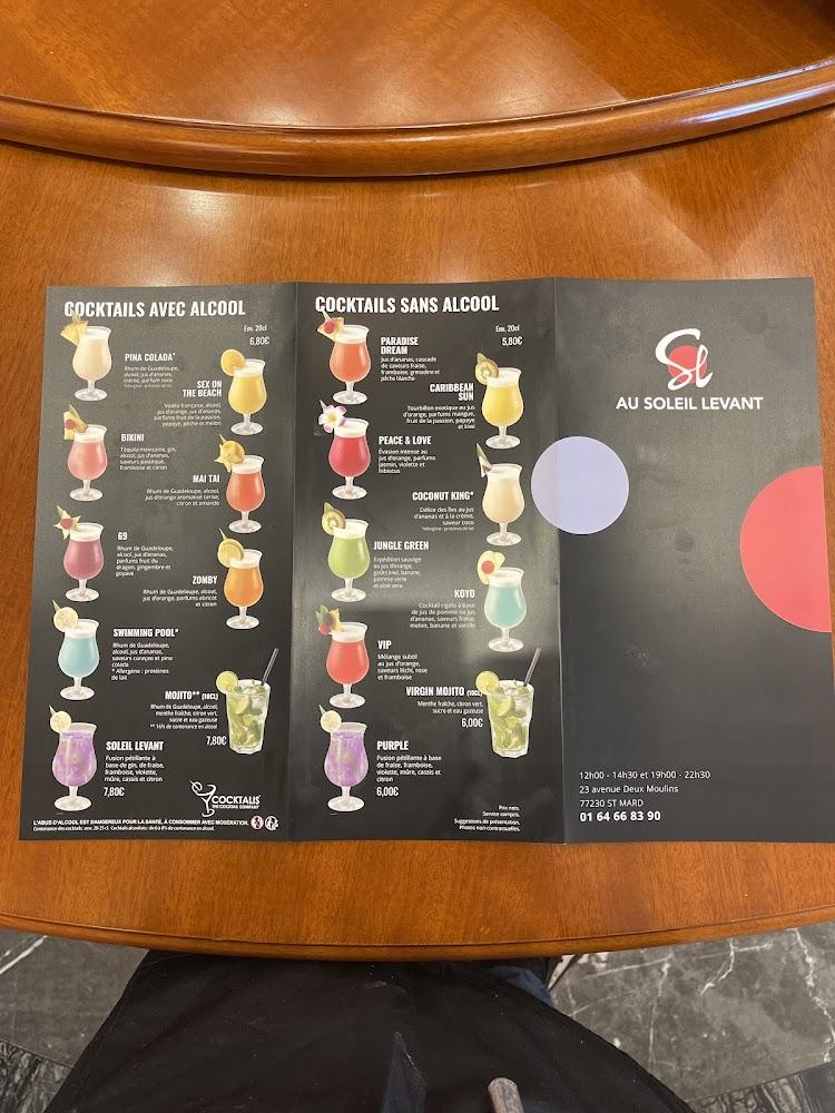 Au soleil levant - Menu Image 4